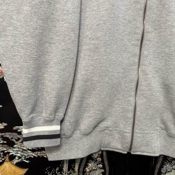 Lee Sport West Point Gray Zip Hoodie XL Embroidered Crest - Picture 4 of 9